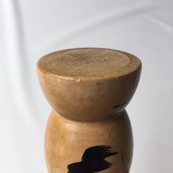 Chef Woman & Man Salt and Pepper Shakers Wood Painted Faces Red Japan Vintage - Picture 11 of 12